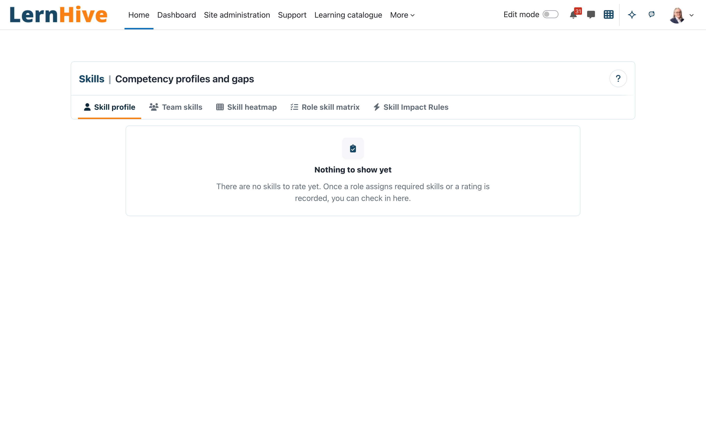 Skill Check-in without competencies